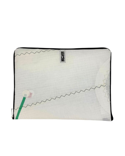 Porta computer zip 15" in vela recuperata